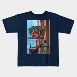 New Orleans Creole Cookery French Quarter Seafood Kids T-Shirt